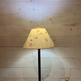 Brown Iron Floor Lamp & Nature Motif Shade