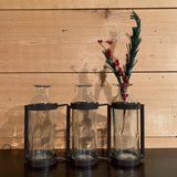 3 Bottle Adjustable Vases - Clear