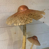 Rusty Pink Metal Mushroom