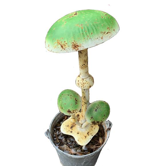 Rusty Green Metal Mushroom