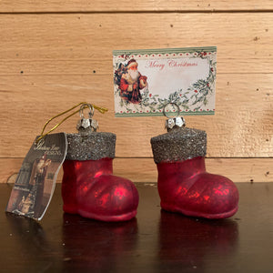 Santa Boot Card Holder or Ornament