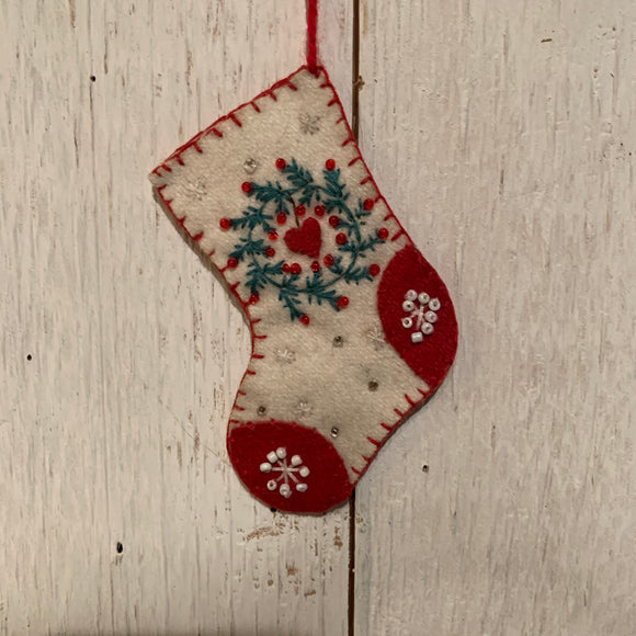 Stocking Ornament - Festive Greenery