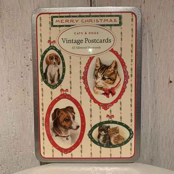 Vintage Christmas Postcards - Cats & Dogs