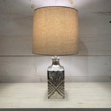 Square Etched Glass Accent Lamp