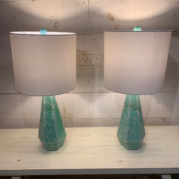 Crushed Sea Glass Lamps