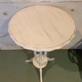 White Tri-legged Side Table