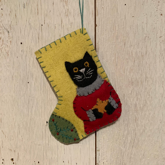 Stocking Ornament - Sweater Cat